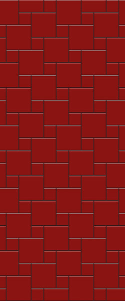 Red Pin Wheel Tile Acrylic Shower Wall Panel 2440mm x 1220mm ( 3mm Thick) - CladdTech