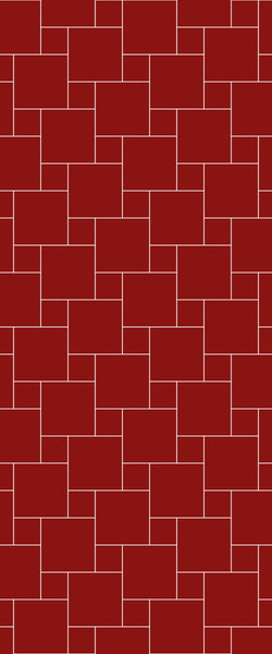 Red Pin Wheel Tile Acrylic Shower Wall Panel 2440mm x 1220mm ( 3mm Thick) - CladdTech