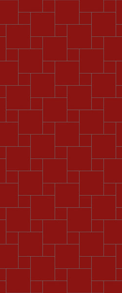 Red Pin Wheel Tile Acrylic Shower Wall Panel 2440mm x 1220mm ( 3mm Thick) - CladdTech