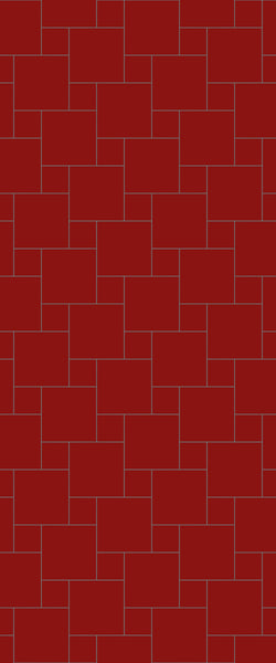 Red Pin Wheel Tile Acrylic Shower Wall Panel 2440mm x 1220mm ( 3mm Thick) - CladdTech