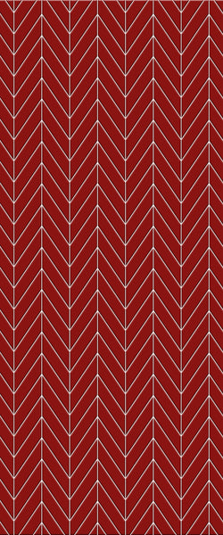 Red Chevron Tile Acrylic Shower Wall Panel 2440mm x 1220mm ( 3mm Thick) - CladdTech