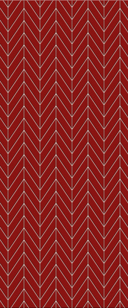 Red Chevron Tile Acrylic Shower Wall Panel 2440mm x 1220mm ( 3mm Thick) - CladdTech