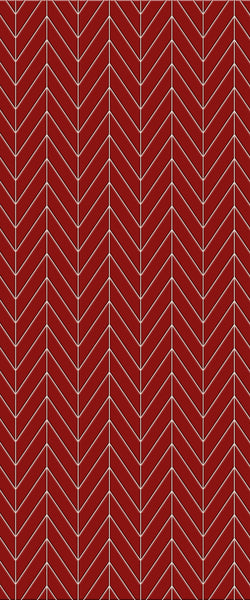 Red Chevron Tile Acrylic Shower Wall Panel 2440mm x 1220mm ( 3mm Thick) - CladdTech