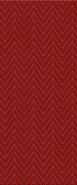 Red Chevron Tile Acrylic Shower Wall Panel 2440mm x 1220mm ( 3mm Thick) - CladdTech