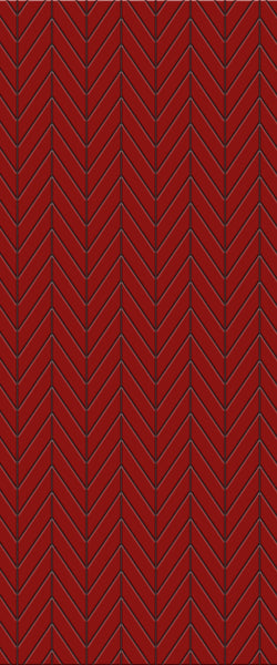 Red Chevron Tile Acrylic Shower Wall Panel 2440mm x 1220mm ( 3mm Thick) - CladdTech