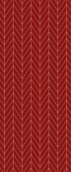 Red Chevron Tile Acrylic Shower Wall Panel 2440mm x 1220mm ( 3mm Thick) - CladdTech