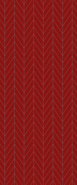 Red Chevron Tile Acrylic Shower Wall Panel 2440mm x 1220mm ( 3mm Thick) - CladdTech