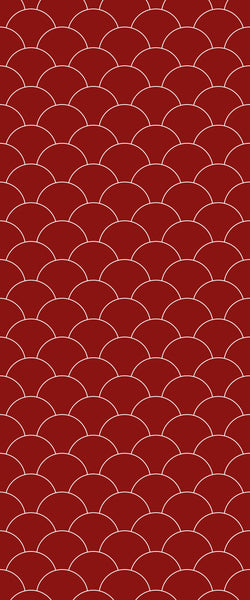 Red Fishscales Tile Acrylic Shower Panel 2440mm x 1220mm (3mm Thick) - CladdTech