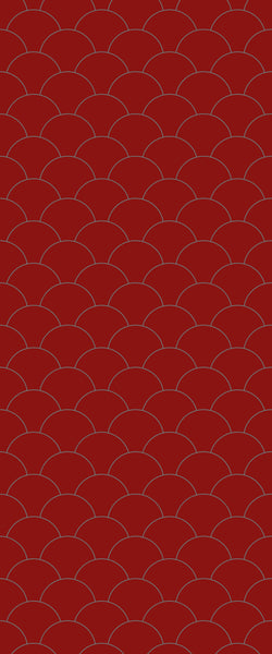 Red Fishscales Tile Acrylic Shower Panel 2440mm x 1220mm (3mm Thick) - CladdTech