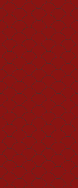 Red Fishscales Tile Acrylic Shower Panel 2440mm x 1220mm (3mm Thick) - CladdTech