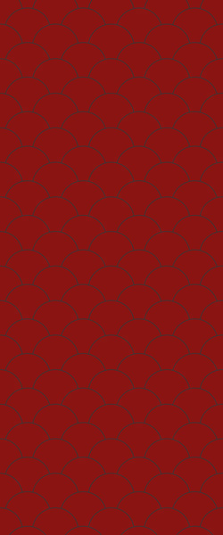 Red Fishscales Tile Acrylic Shower Panel 2440mm x 1220mm (3mm Thick) - CladdTech