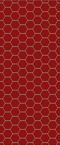 Red Hexagon Tile Acrylic Wall Panel 2440mm x 1220mm (3mm Thick) - CladdTech