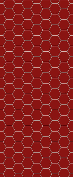 Red Hexagon Tile Acrylic Wall Panel 2440mm x 1220mm (3mm Thick) - CladdTech