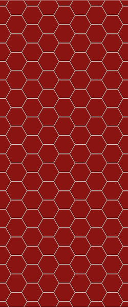 Red Hexagon Tile Acrylic Wall Panel 2440mm x 1220mm (3mm Thick) - CladdTech