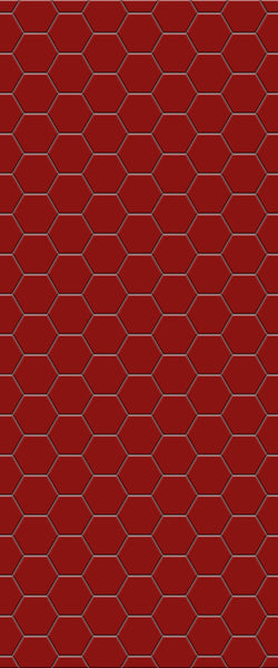 Red Hexagon Tile Acrylic Wall Panel 2440mm x 1220mm (3mm Thick) - CladdTech