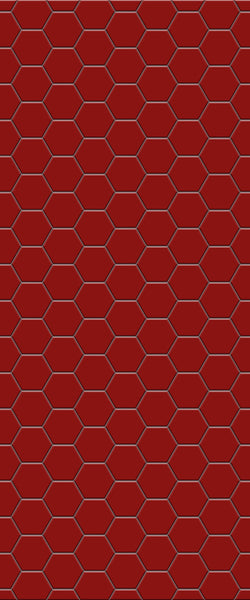 Red Hexagon Tile Acrylic Wall Panel 2440mm x 1220mm (3mm Thick) - CladdTech