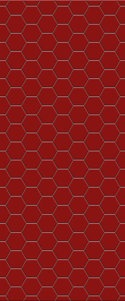 Red Hexagon Tile Acrylic Wall Panel 2440mm x 1220mm (3mm Thick) - CladdTech