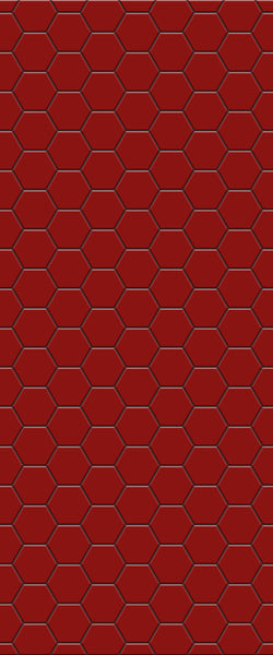 Red Hexagon Tile Acrylic Wall Panel 2440mm x 1220mm (3mm Thick) - CladdTech
