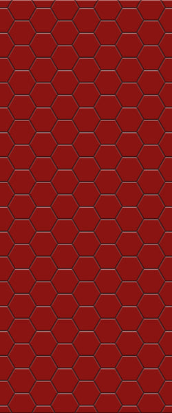 Red Hexagon Tile Acrylic Wall Panel 2440mm x 1220mm (3mm Thick) - CladdTech