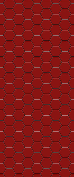 Red Hexagon Tile Acrylic Wall Panel 2440mm x 1220mm (3mm Thick) - CladdTech