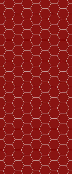 Red Hexagon Tile Acrylic Wall Panel 2440mm x 1220mm (3mm Thick) - CladdTech