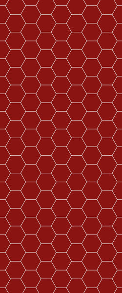 Red Hexagon Tile Acrylic Wall Panel 2440mm x 1220mm (3mm Thick) - CladdTech