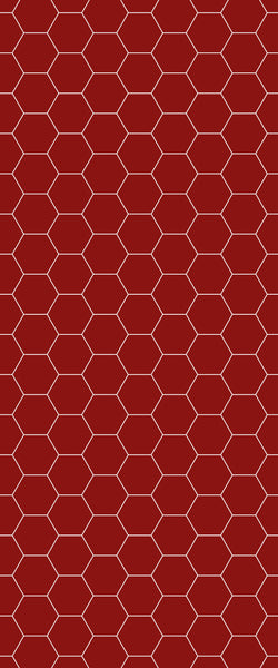 Red Hexagon Tile Acrylic Wall Panel 2440mm x 1220mm (3mm Thick) - CladdTech