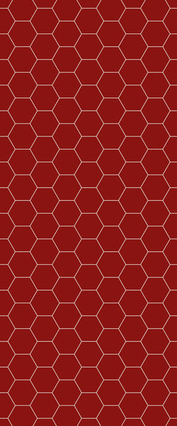 Red Hexagon Tile Acrylic Wall Panel 2440mm x 1220mm (3mm Thick) - CladdTech