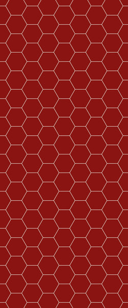 Red Hexagon Tile Acrylic Wall Panel 2440mm x 1220mm (3mm Thick) - CladdTech