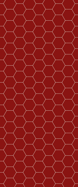 Red Hexagon Tile Acrylic Wall Panel 2440mm x 1220mm (3mm Thick) - CladdTech