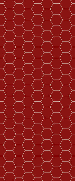 Red Hexagon Tile Acrylic Wall Panel 2440mm x 1220mm (3mm Thick) - CladdTech