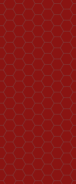 Red Hexagon Tile Acrylic Wall Panel 2440mm x 1220mm (3mm Thick) - CladdTech