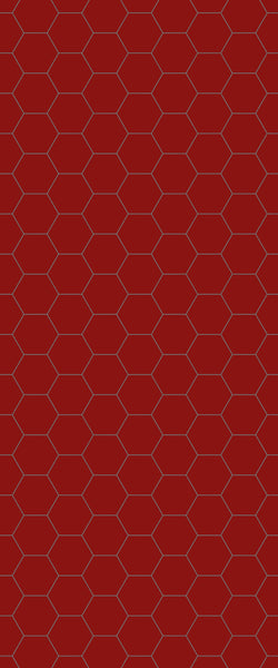 Red Hexagon Tile Acrylic Wall Panel 2440mm x 1220mm (3mm Thick) - CladdTech