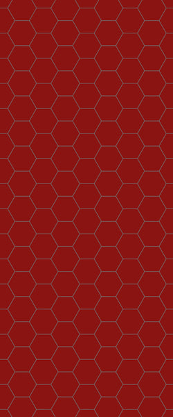 Red Hexagon Tile Acrylic Wall Panel 2440mm x 1220mm (3mm Thick) - CladdTech