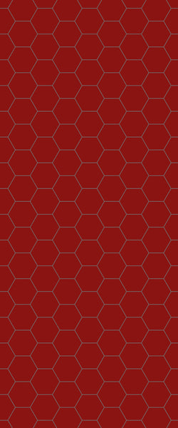 Red Hexagon Tile Acrylic Wall Panel 2440mm x 1220mm (3mm Thick) - CladdTech