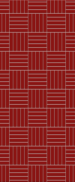 Red Mosaic Tile Acrylic Shower Wall Panel 2440mm x 1220mm ( 3mm Thick) - CladdTech
