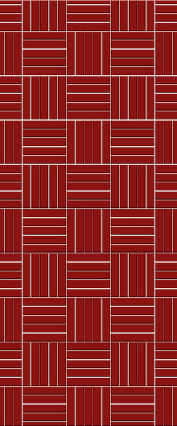 Red Mosaic Tile Acrylic Shower Wall Panel 2440mm x 1220mm ( 3mm Thick) - CladdTech