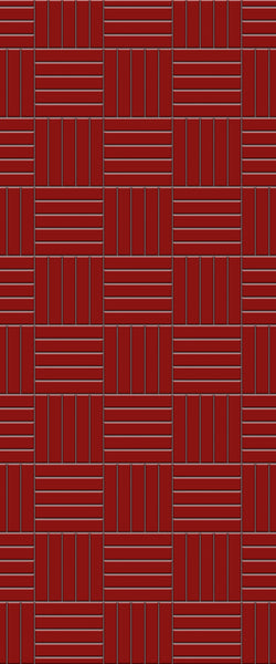 Red Mosaic Tile Acrylic Shower Wall Panel 2440mm x 1220mm ( 3mm Thick) - CladdTech