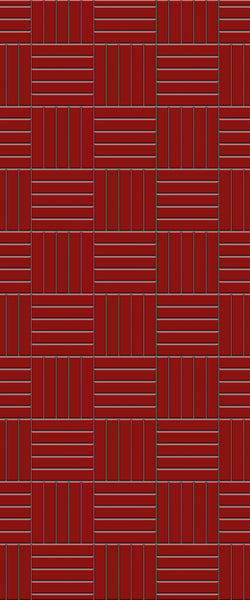 Red Mosaic Tile Acrylic Shower Wall Panel 2440mm x 1220mm ( 3mm Thick) - CladdTech