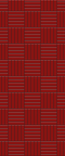 Red Mosaic Tile Acrylic Shower Wall Panel 2440mm x 1220mm ( 3mm Thick) - CladdTech