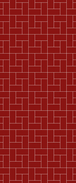 Red Windmill Tile Acrylic Shower Panel 2440mm x 1220mm ( 3mm Thick) - CladdTech