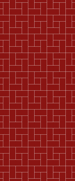 Red Windmill Tile Acrylic Shower Panel 2440mm x 1220mm ( 3mm Thick) - CladdTech