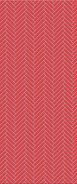 Red Single Herringbone Tile Acrylic Shower Panel 2440mm x 1220mm ( 3mm Thick) - CladdTech