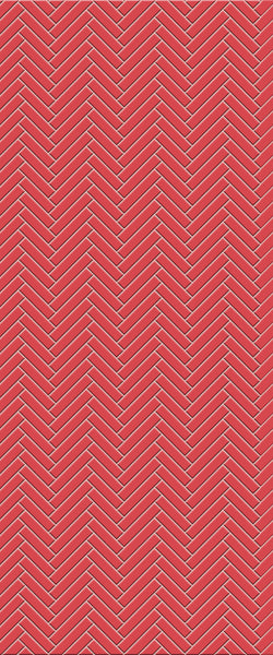Red Single Herringbone Tile Acrylic Shower Panel 2440mm x 1220mm ( 3mm Thick) - CladdTech