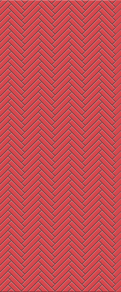 Red Single Herringbone Tile Acrylic Shower Panel 2440mm x 1220mm ( 3mm Thick) - CladdTech
