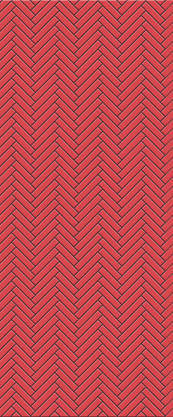 Red Single Herringbone Tile Acrylic Shower Panel 2440mm x 1220mm ( 3mm Thick) - CladdTech