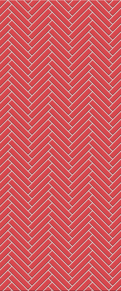 Red Double Herringbone Tile Acrylic Shower Panel 2440mm x 1220mm ( 3mm Thick) - CladdTech
