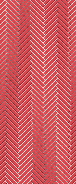 Red Double Herringbone Tile Acrylic Shower Panel 2440mm x 1220mm ( 3mm Thick) - CladdTech