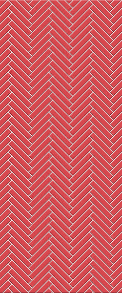 Red Double Herringbone Tile Acrylic Shower Panel 2440mm x 1220mm ( 3mm Thick) - CladdTech