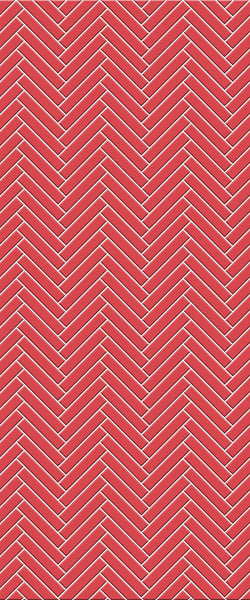 Red Double Herringbone Tile Acrylic Shower Panel 2440mm x 1220mm ( 3mm Thick) - CladdTech